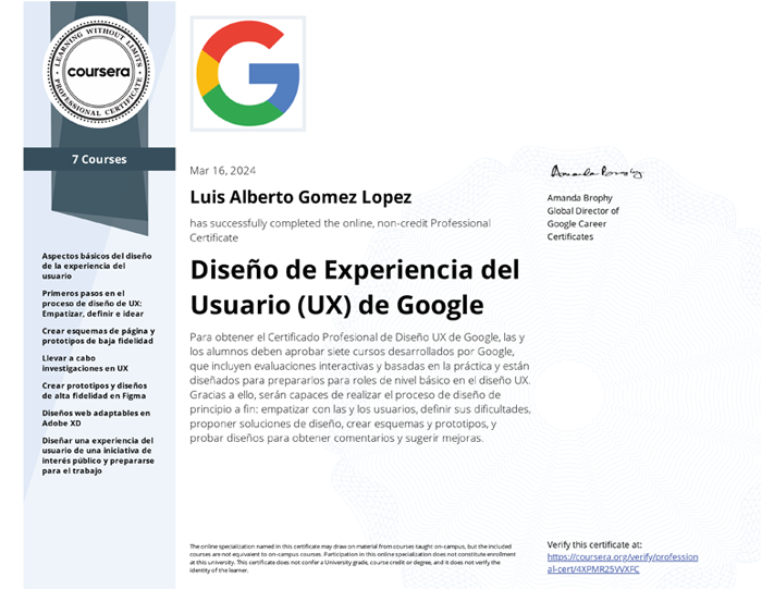 Diseño de Experiencia del Usuario (UX) de Google soyluisalbertogomez